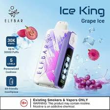 ELF BAR ICE KING 30000 GRAPE ICE 5%